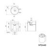 NT2440 lavabo a parete in fusione minerale