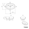 Lavabo da appoggio TWA85