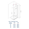 Doccia angolare con porte a battente DX407