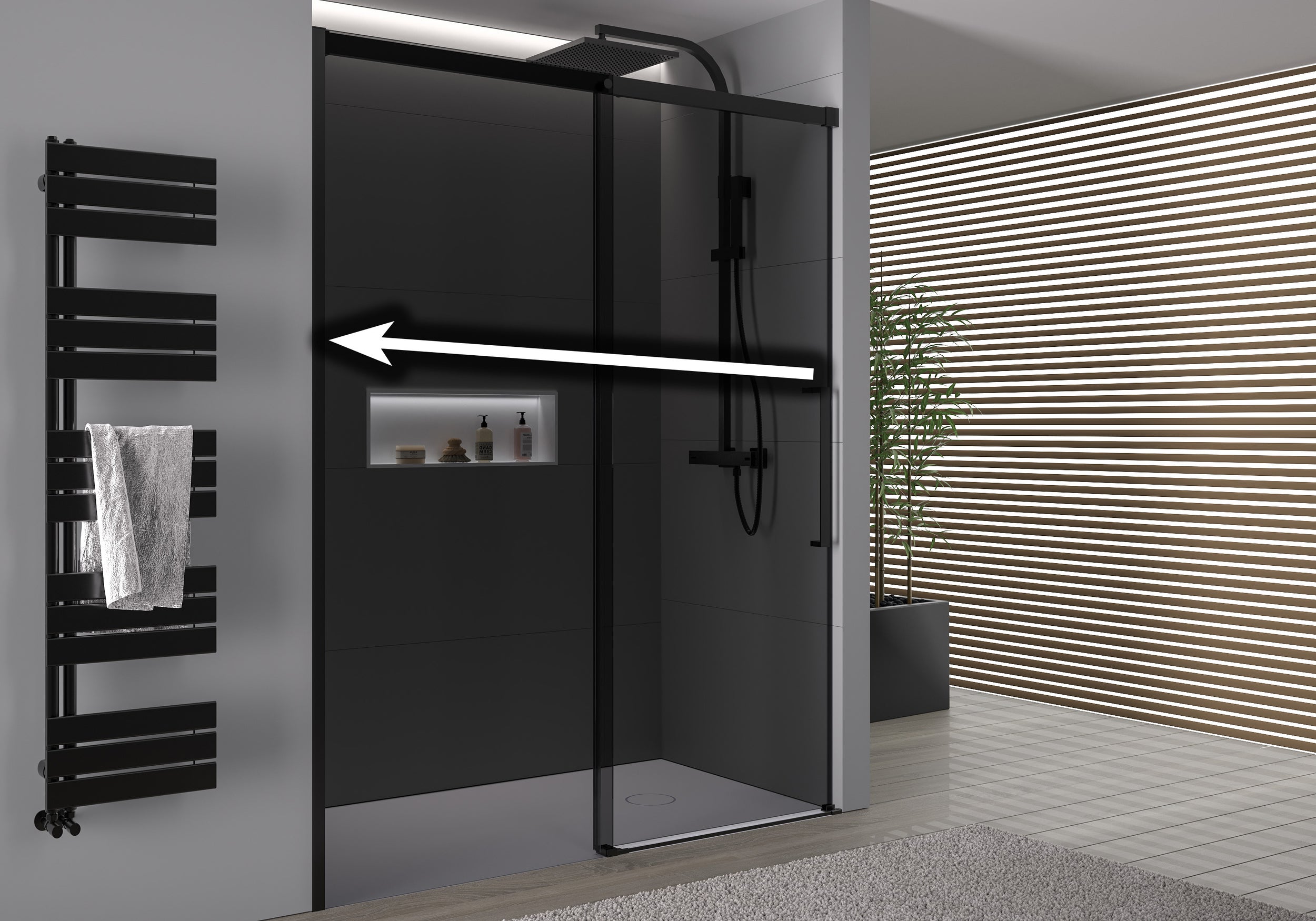 Doccia a incasso con porta scorrevole Soft-Close DX906 FLEX