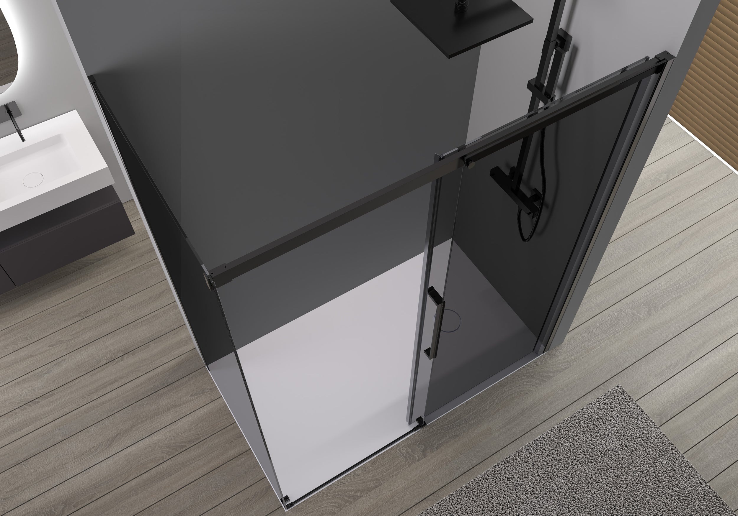 Doccia angolare con porta scorrevole Soft-Close DX906 FLEX