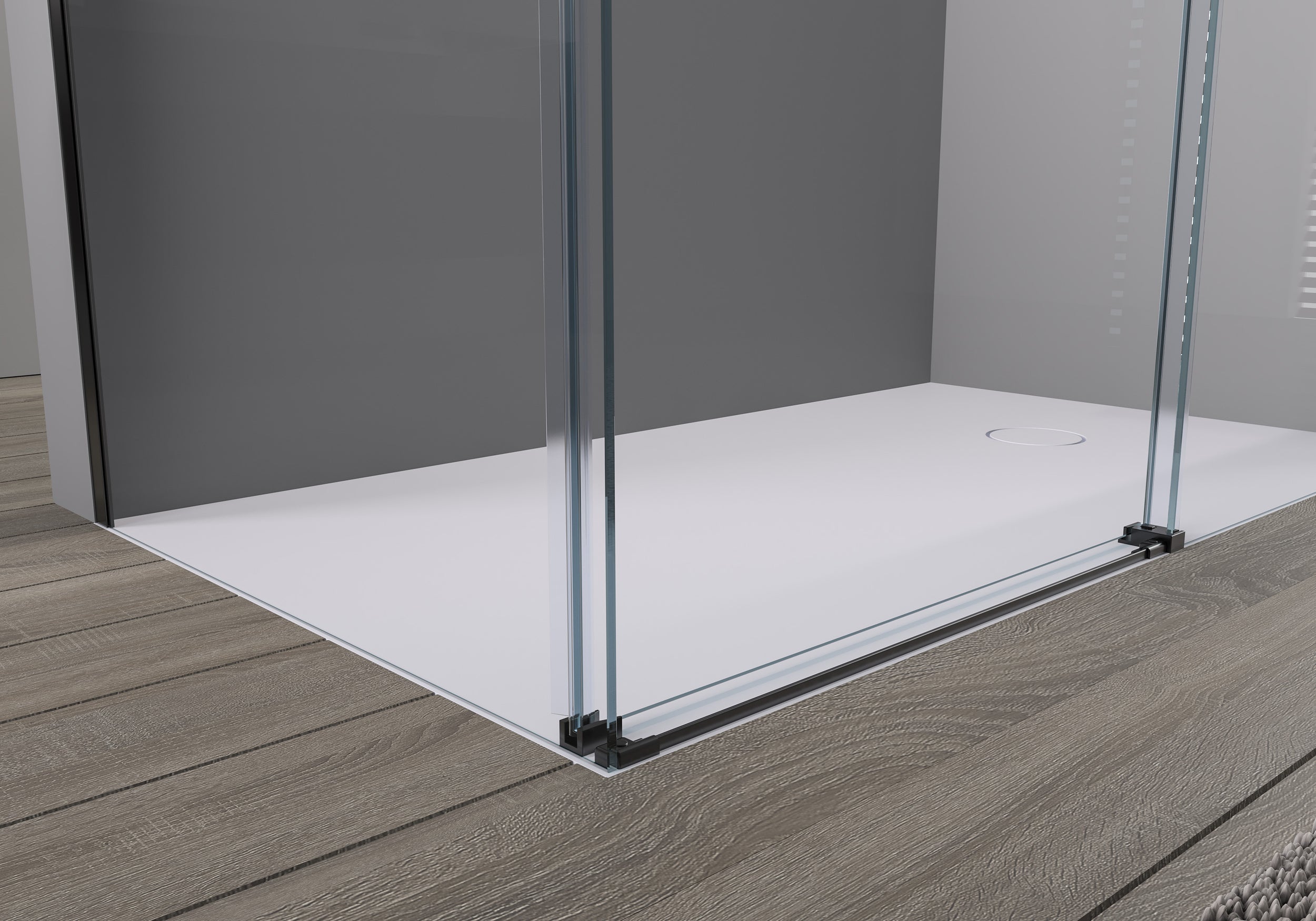 Doccia ad angolo con porta scorrevole Soft-Close DX906 FLEX