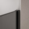 Cabina doccia 10 mm in vetro grigio nano EX102 - 1 parete in vetro con profilo in acciaio inox nero opaco - larghezza selezionabile