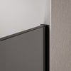 Cabina doccia 10 mm in vetro grigio nano EX102 - 1 parete in vetro con profilo in acciaio inox nero opaco - larghezza selezionabile