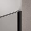 Cabina doccia 10 mm in vetro nano trasparente EX102 - 1 parete in vetro con profilo in acciaio inox nero opaco - larghezza selezionabile