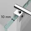 Parete doccia Walk In EX101 Vetro temprato fumé - 10mm  - larghezza selezionabile