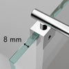Parete doccia Walk-In - Nano - vetro temprato grigio - 8mm - EX101 nero - larghezza a scelta