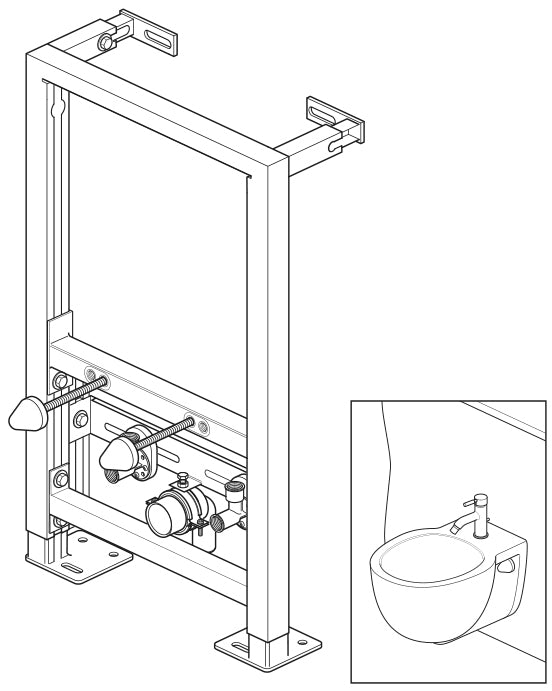 Sistema di installazione a parete per bidet sospesi Bernstein G30013A