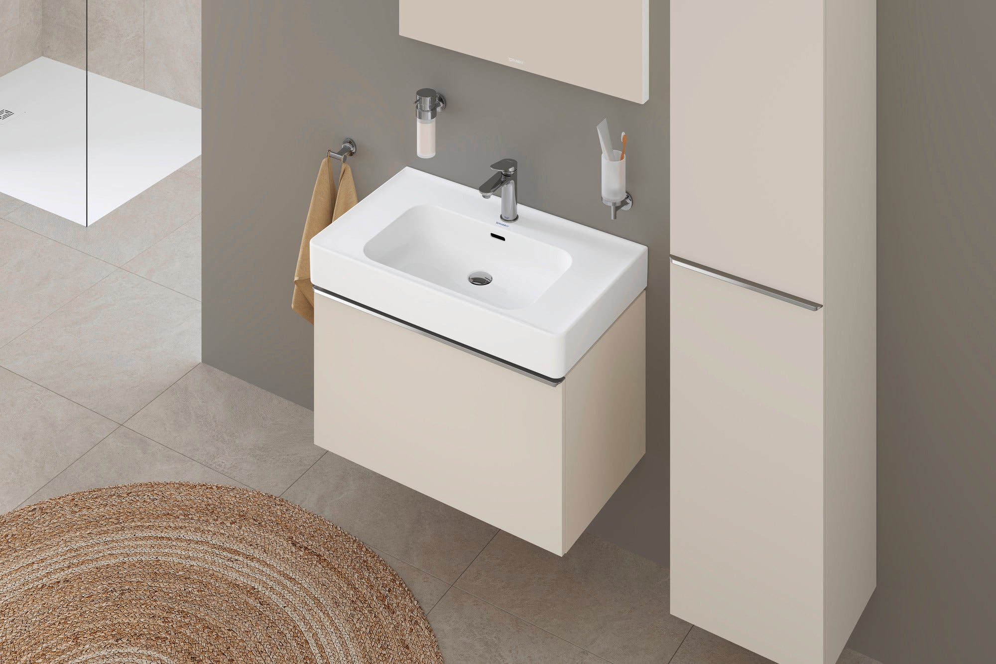 Miscelatore monocomando per lavabo Duravit Wave M con maniglione - colore a scelta