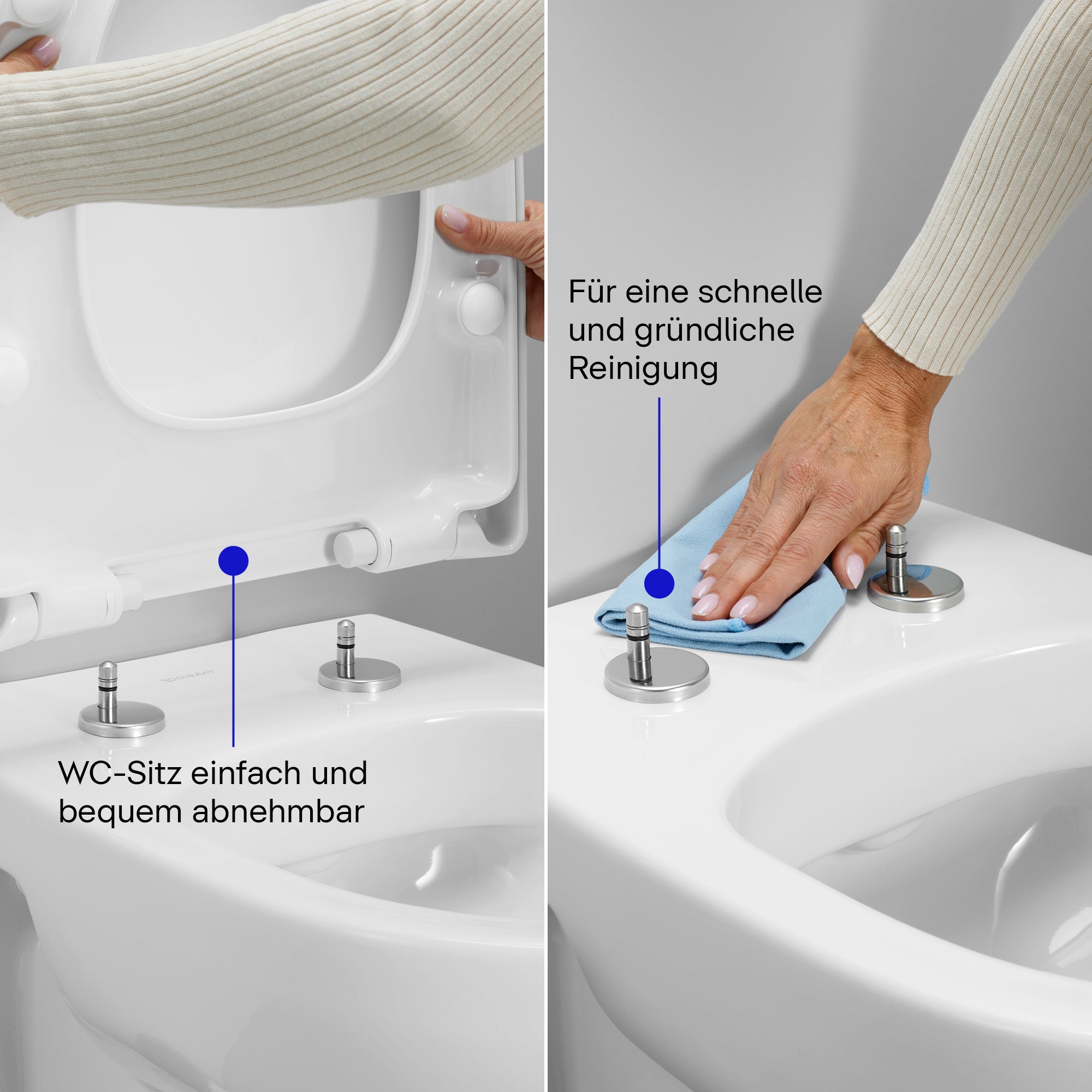 Copriwater universale Duravit Univavo con chiusura ammortizzata, ovale 