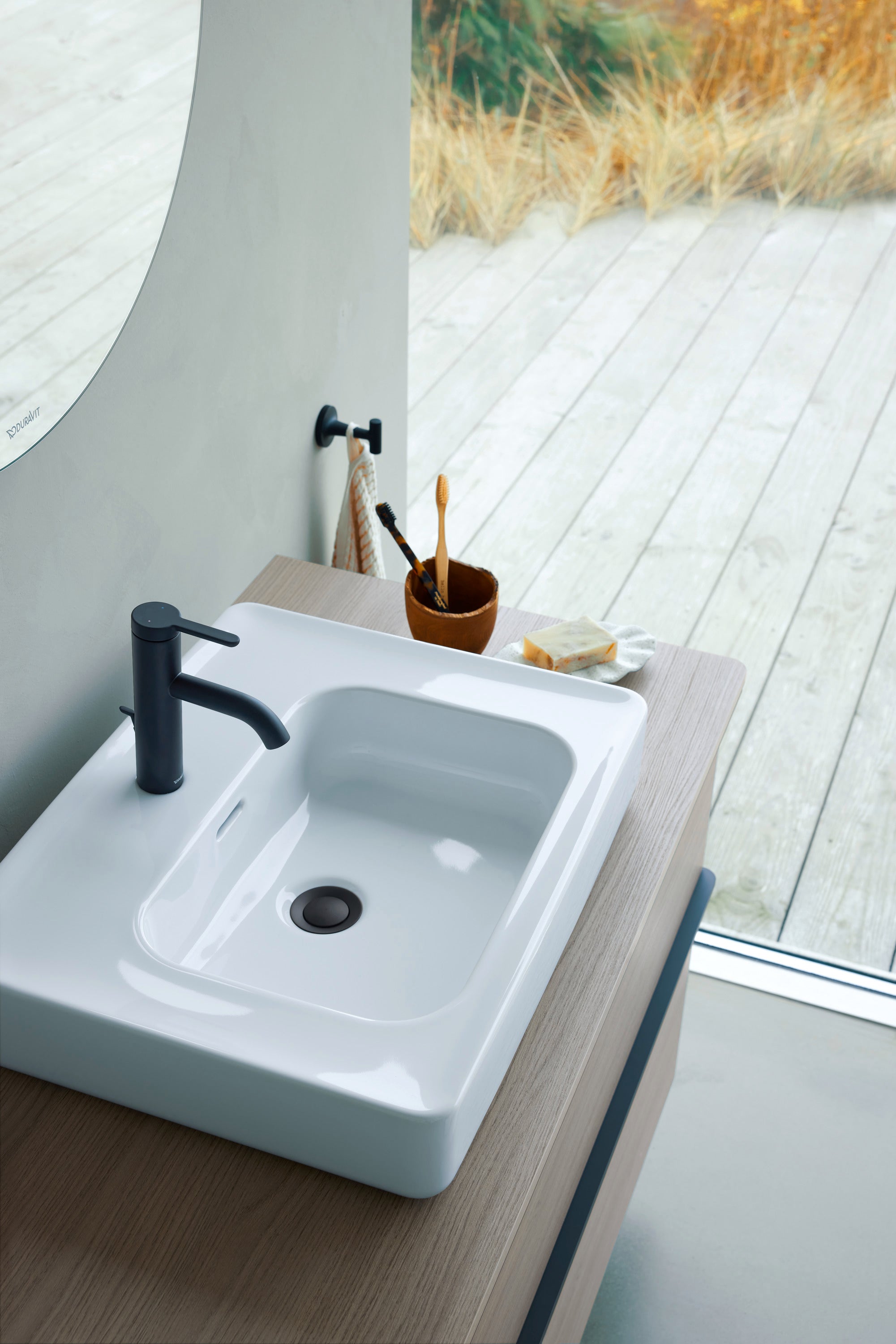 Lavabo da appoggio Duravit Soleil, 56 cm, bianco lucido