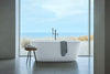 Vasca da bagno freestanding Duravit Soleil in DuroCast Plus (fusione minerale), 160x80 cm, bianco opaco