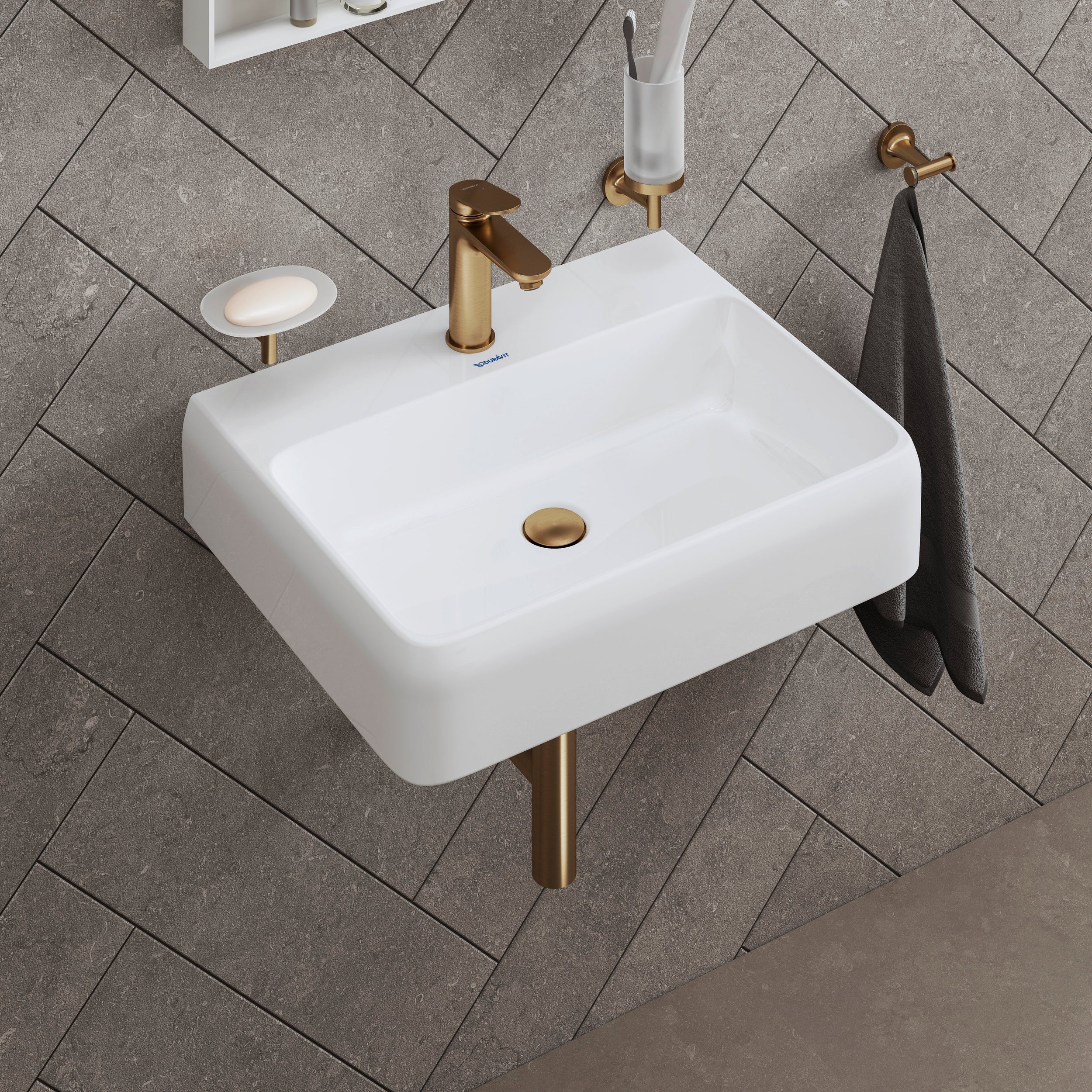 Miscelatore monocomando per lavabo Duravit Wave M con maniglione - colore a scelta