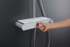 Sistema doccia Duravit con termostato e ripiano in vetro