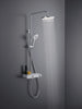 Duravit sistema doccia con termostato e mensola in vetro