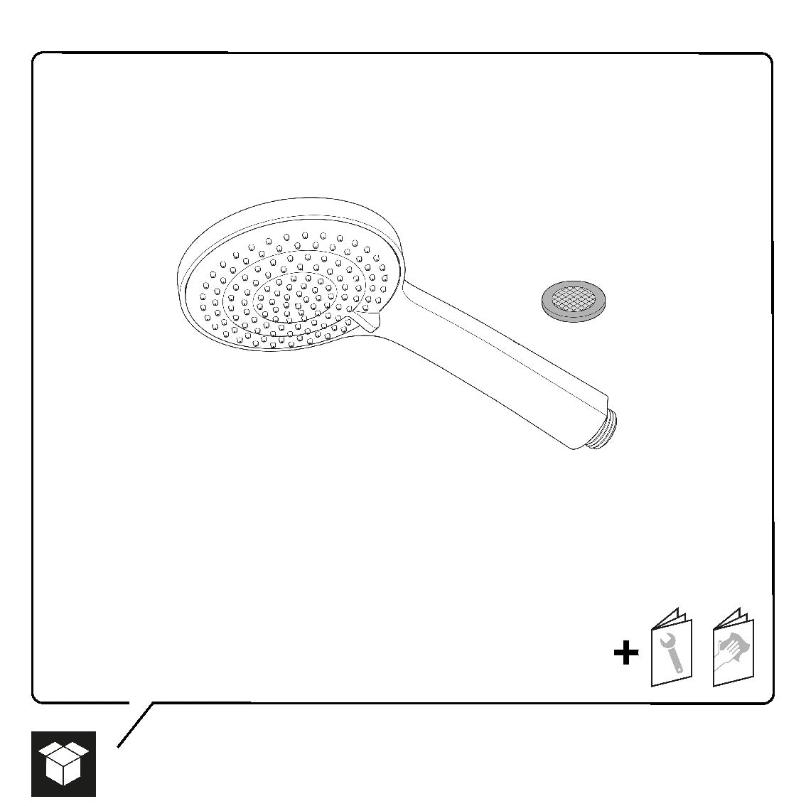 Doccetta universale Duravit con funzione MinusFlow a risparmio idrico, 3 tipi di getto - colore selezionabile