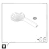 Doccetta universale Duravit con funzione MinusFlow a risparmio idrico, 3 tipi di getto - colore selezionabile