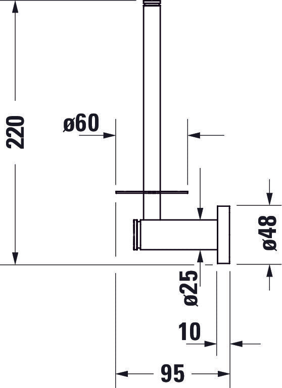 Duravit D-Code portarotolo di riserva per 1 rotolo