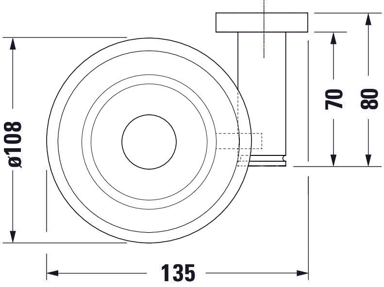 Duravit D-Code portasapone Ø10 cm per 1 sapone