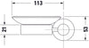 Duravit D-Code portasapone Ø10 cm per 1 sapone