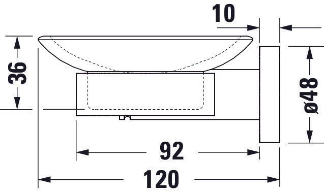 Duravit D-Code portasapone Ø10 cm per 1 sapone 