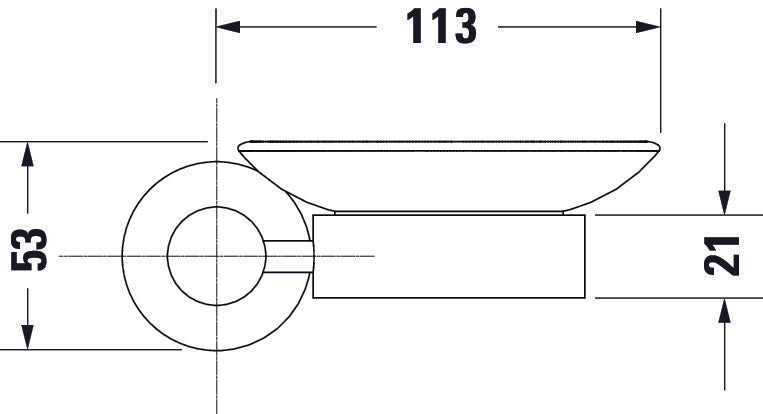 Duravit D-Code portasapone Ø10 cm per 1 sapone 