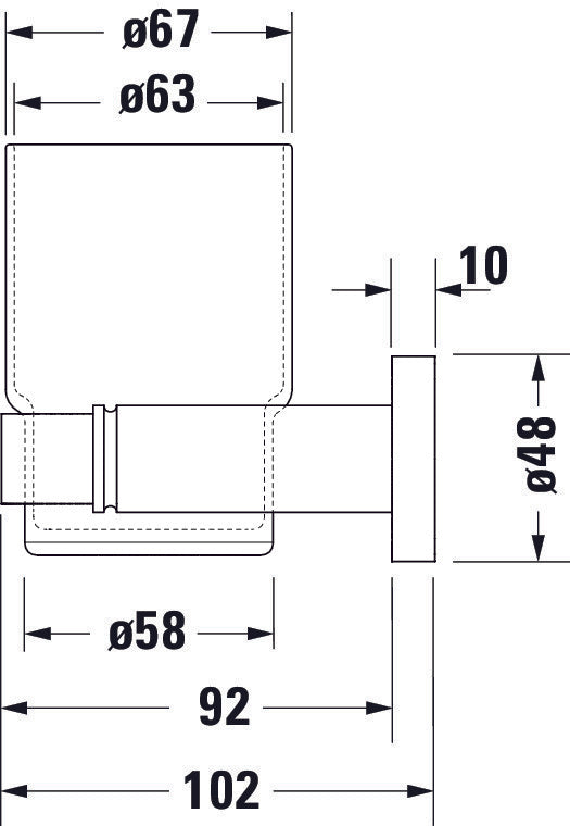 Duravit D-Code bicchiere portaspazzolino