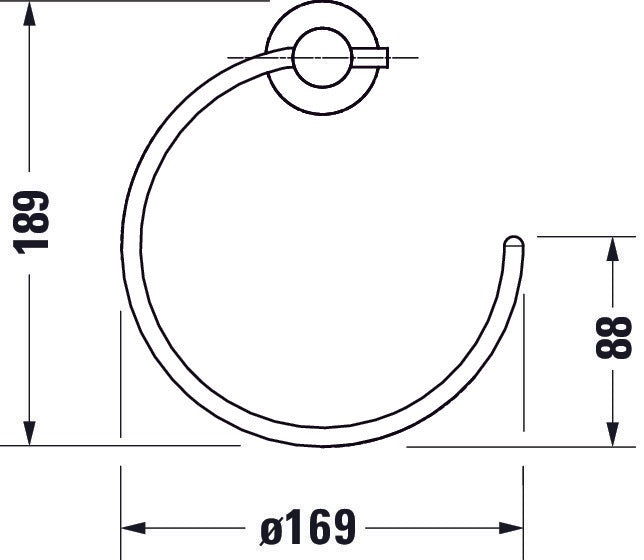 Duravit D-Code anello portasciugamani