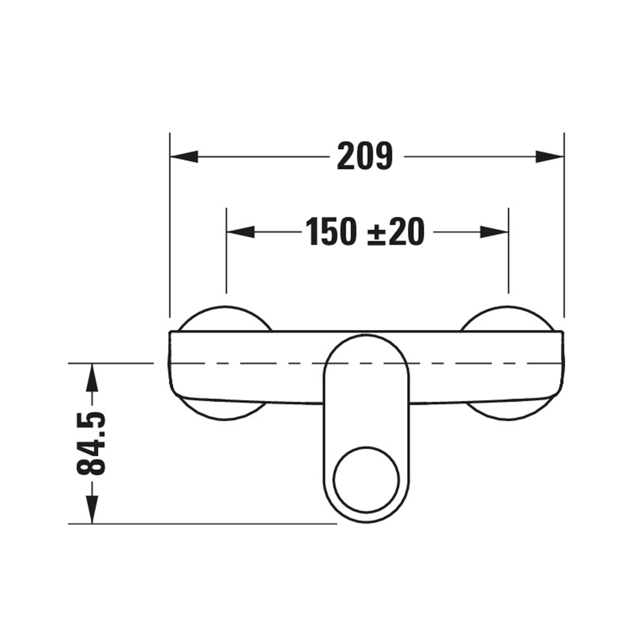 Miscelatore per doccia Duravit B.3, esterno, 1 utenza, cromo