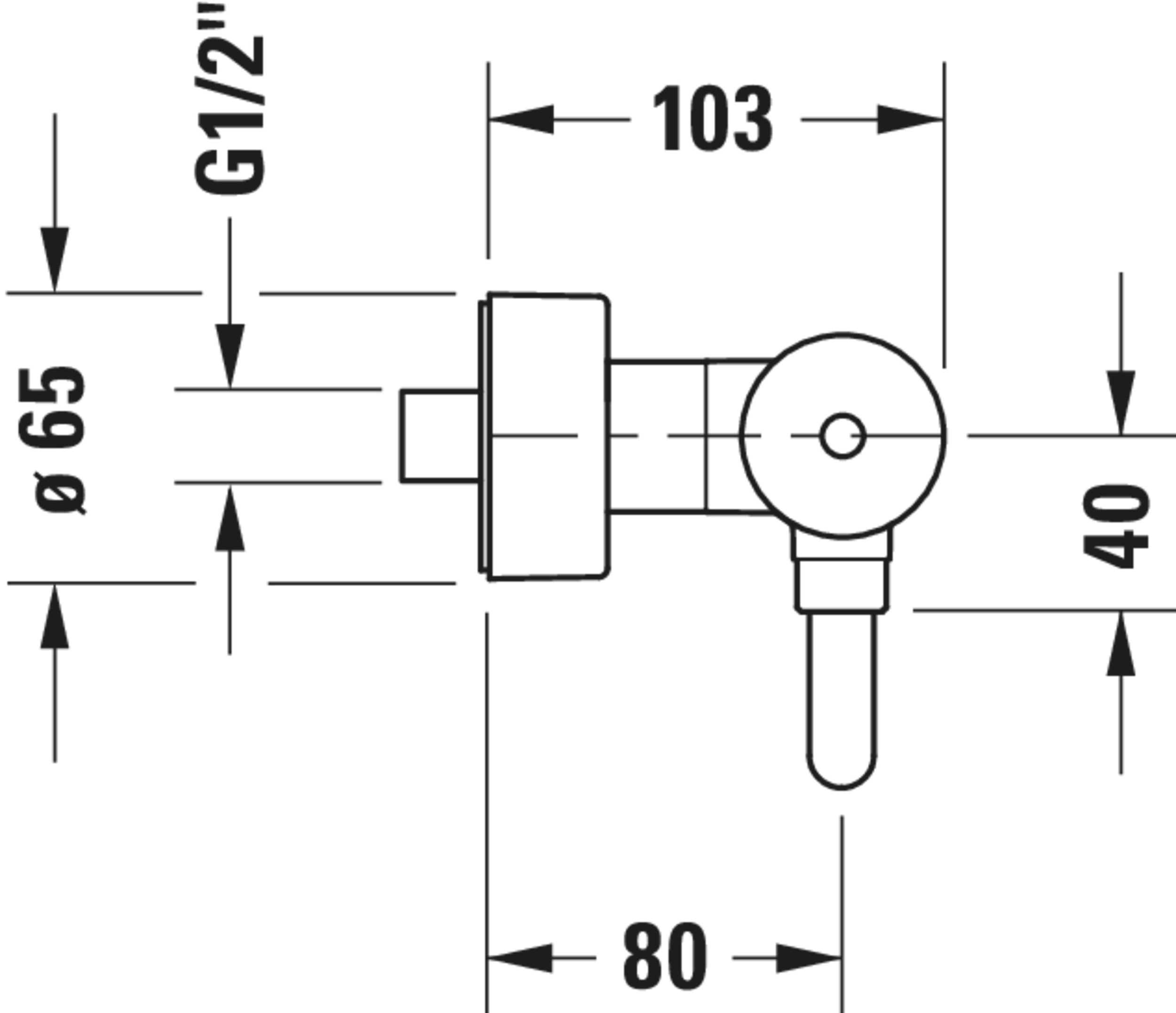 Duravit C.1 miscelatore monocomando per doccia esterno