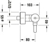Duravit C.1 miscelatore monocomando per doccia esterno