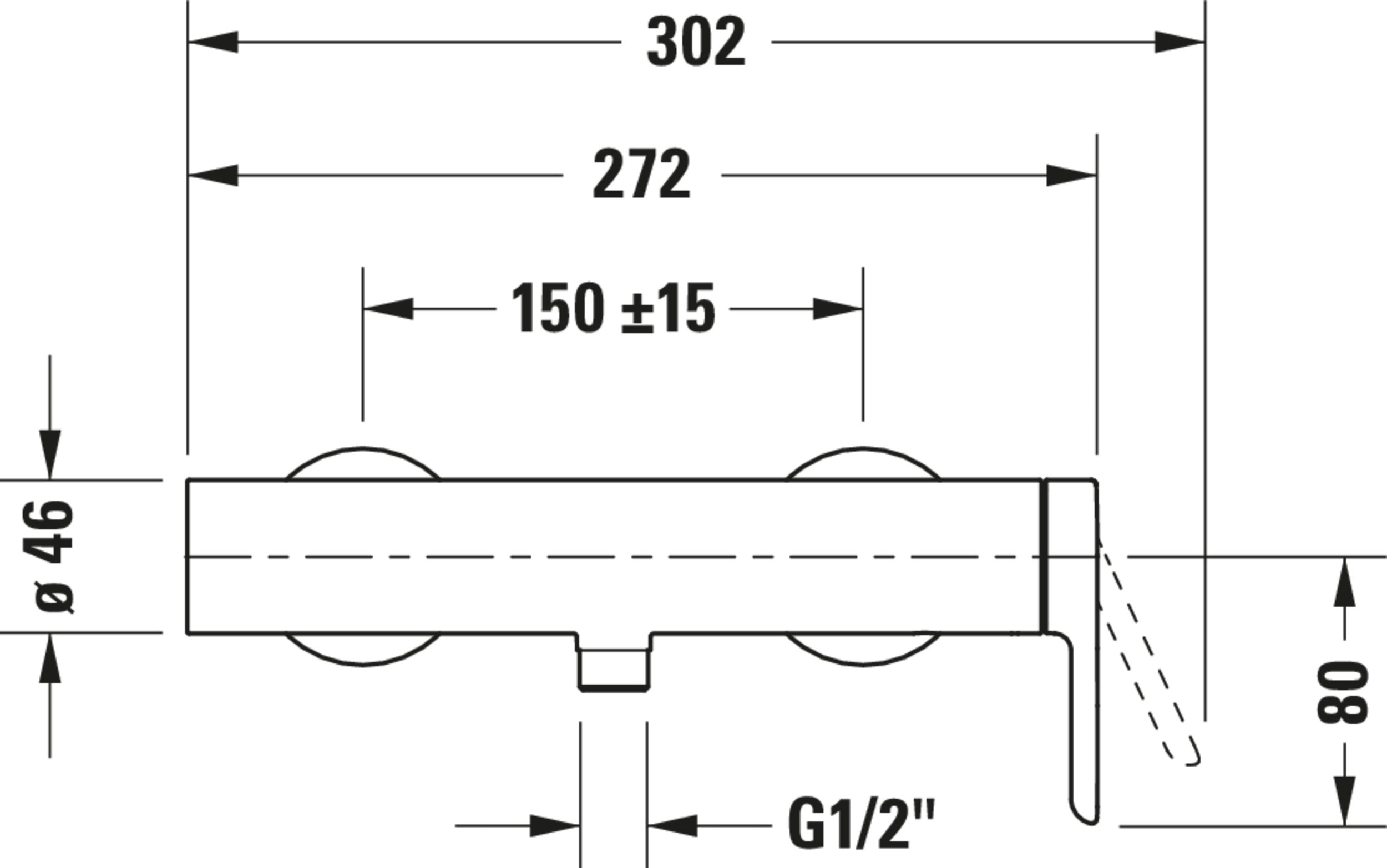 Duravit C.1 miscelatore monocomando per doccia esterno