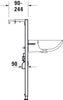 Elemento lavabo DuraSystem, standard, 500x170x1148 mm