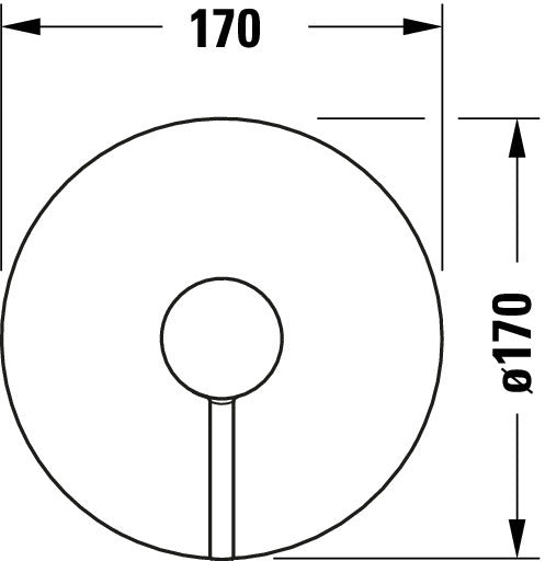Miscelatore monocomando da incasso per doccia Duravit Circle