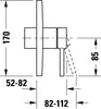 Miscelatore monocomando da incasso per doccia Duravit Circle