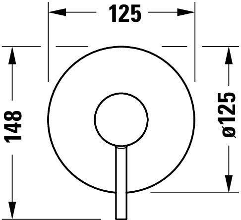  Duravit Circle Set di miscelatori monocomando ad incasso cromo lucido