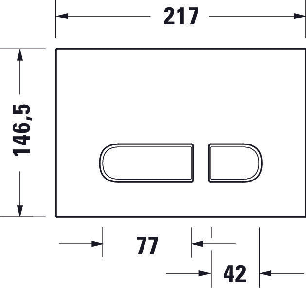 Duravit DuraSystem piastra di risciacquo meccanica per WC