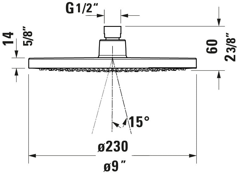 Soffione universale Duravit