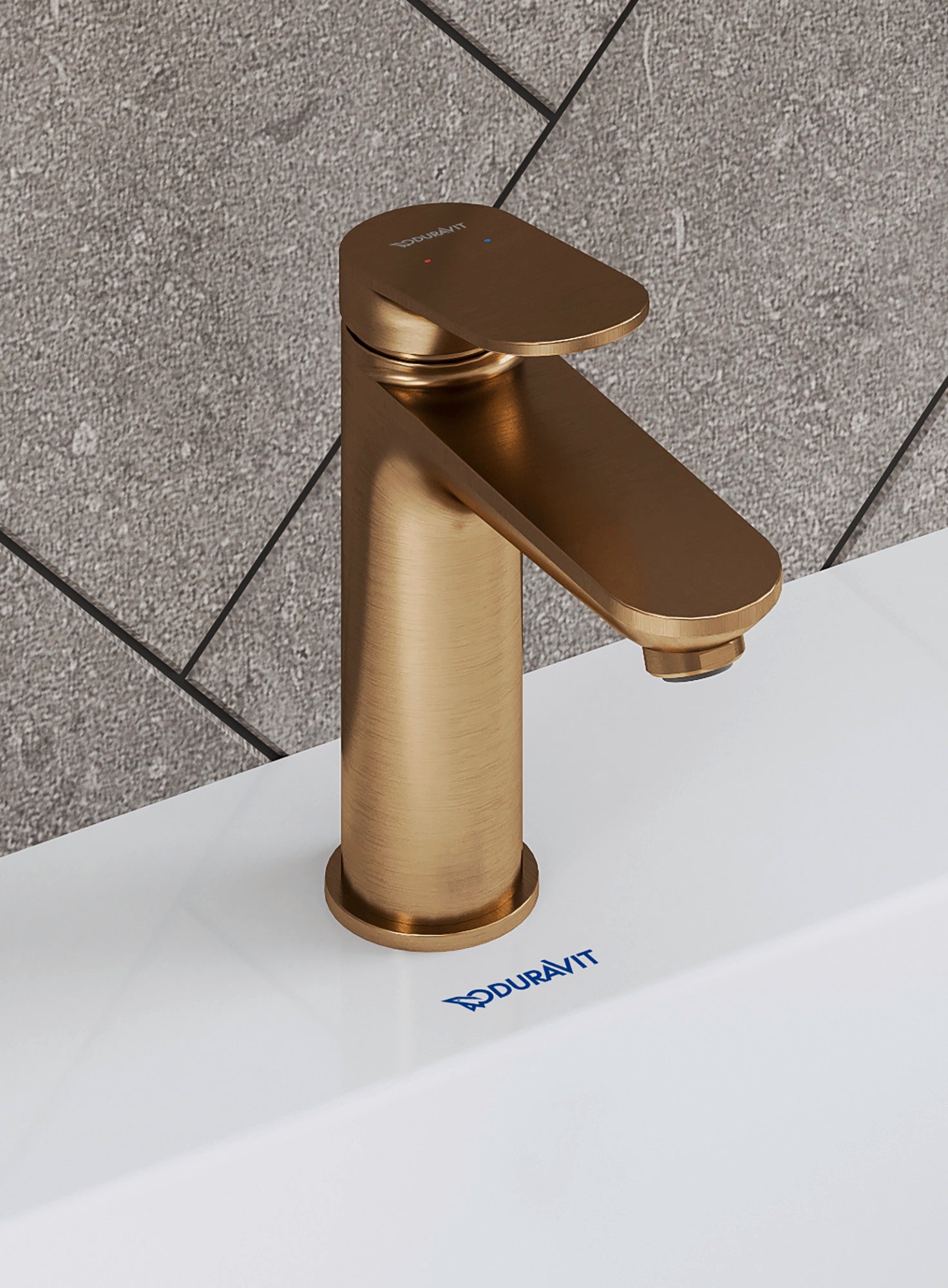 Miscelatore monocomando per lavabo Duravit Wave M con maniglione - colore a scelta