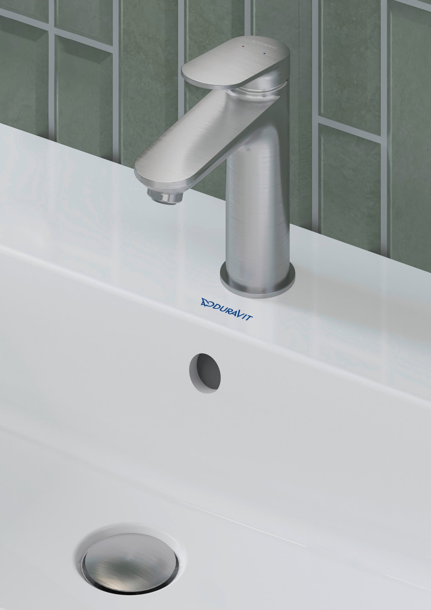 Miscelatore monocomando per lavabo Duravit Wave M con maniglione - colore a scelta