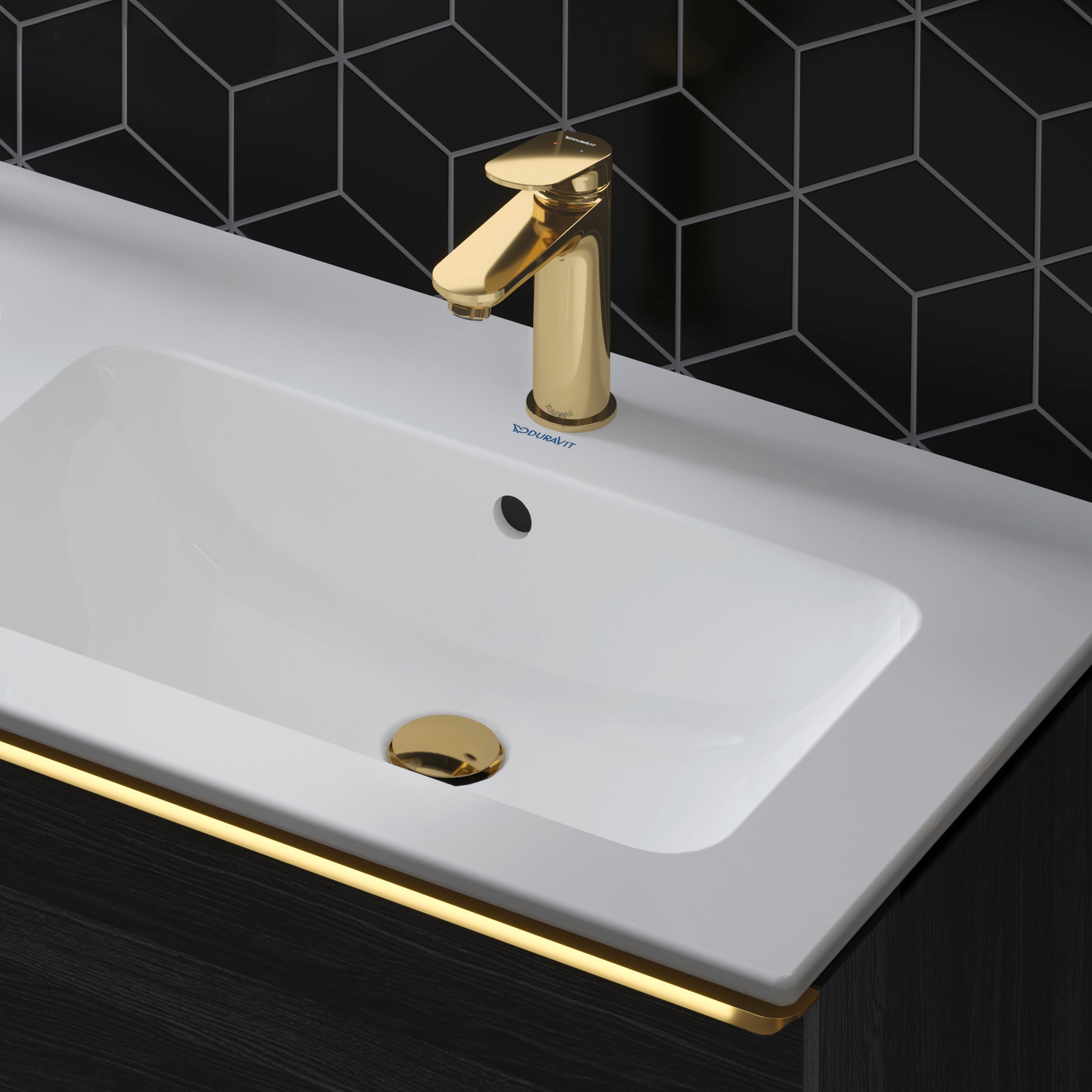 Miscelatore monocomando per lavabo Duravit Wave M con maniglione - colore a scelta