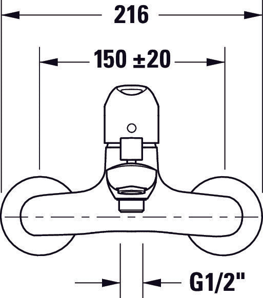 Duravit DuraVelez, miscelatore per vasca da bagno, esterno, 2 utenze, cromo