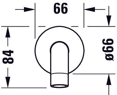 Duravit DuraVelez bocca da bagno, cromo