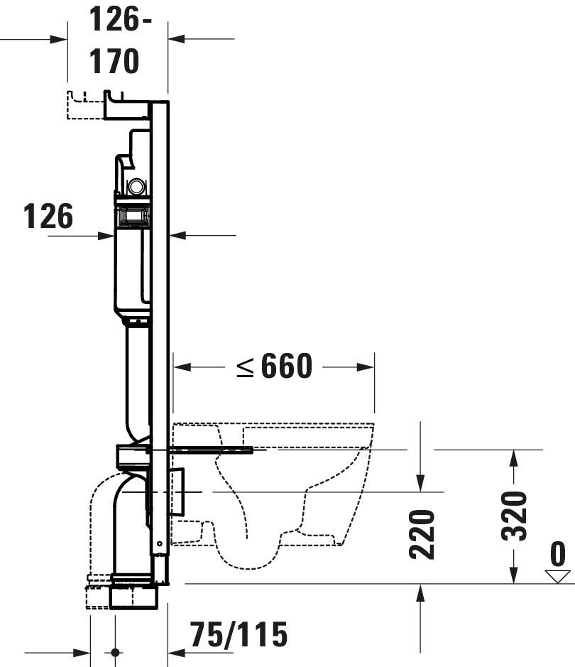 Duravit DuraSystem elemento di installazione WC