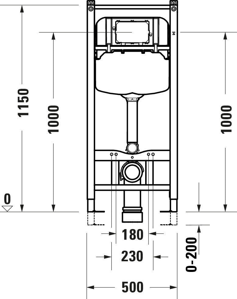 Duravit DuraSystem elemento di installazione WC