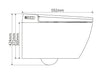 Set completo WC doccia 540 PRO con elemento da parete Geberit Duofix