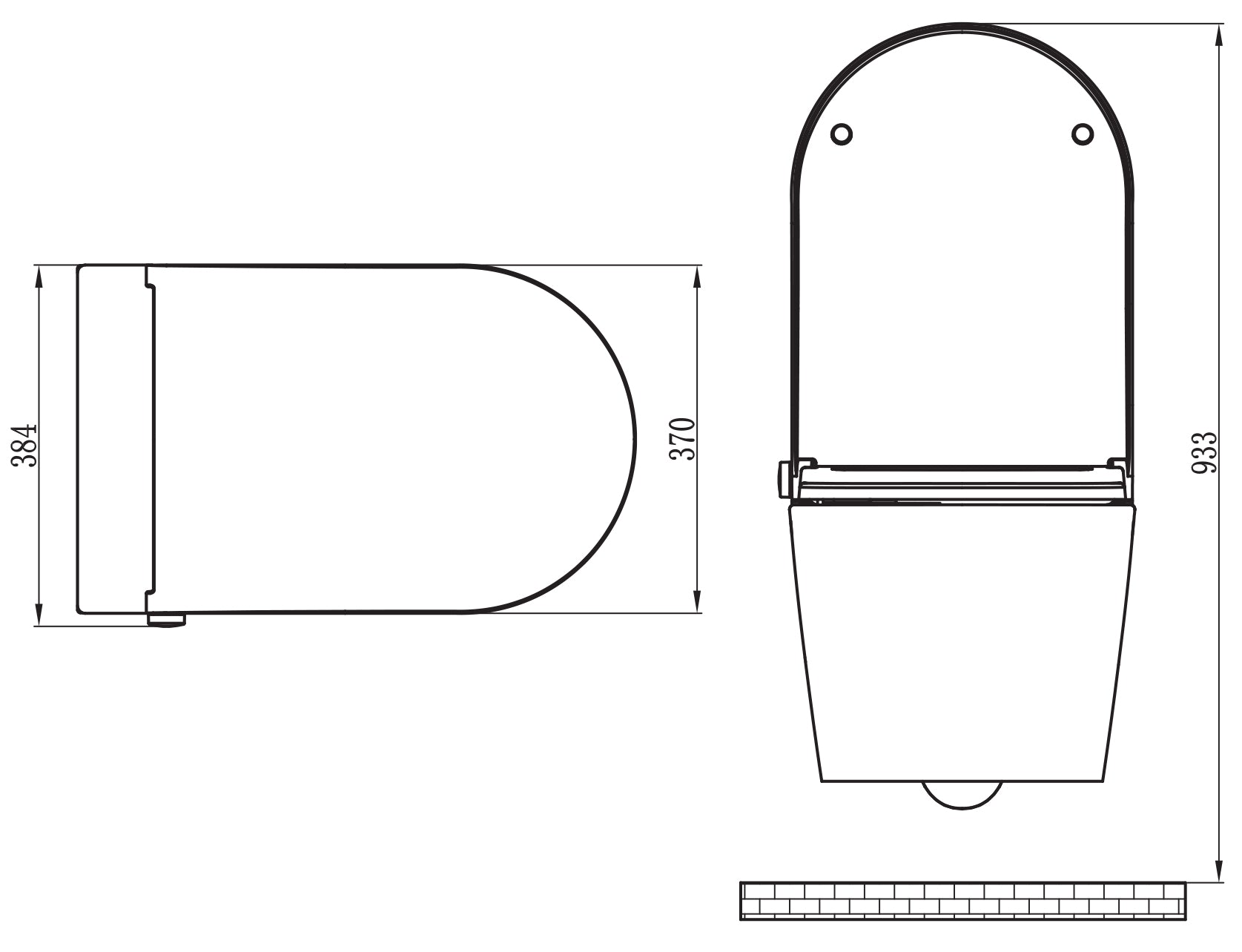 Pacchetto WC 9: sistema completo WC con bidet integrato PRO+ 1102