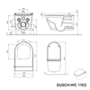 Set completo WC doccia PREMIUM 1102 con elemento da incasso Geberit Duofix