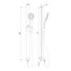 Set doccia barra doccia NT127B con curva di collegamento a parete integrata