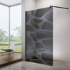 Doccia Walk-in Ex101 Wave - grigio/nero - vetro temprato di 10mm - larghezza selezionabile